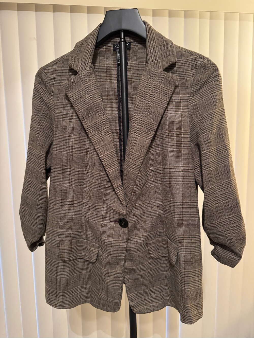 Women’s Classic Plaid Blazer - Brown Glencheck